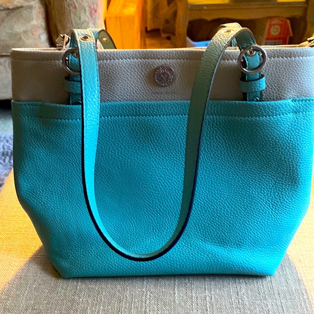 Anne Klein - Turquoise Satchel Handbag Leather